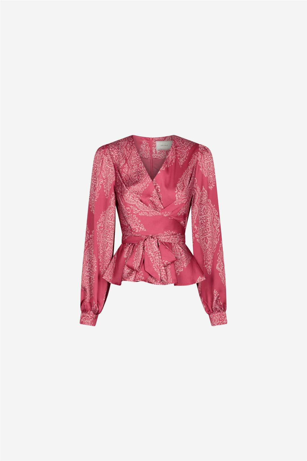 Neo Noir Bluser &amp; Skjorter Rista Paisley Drop Blouse Cherry Pink