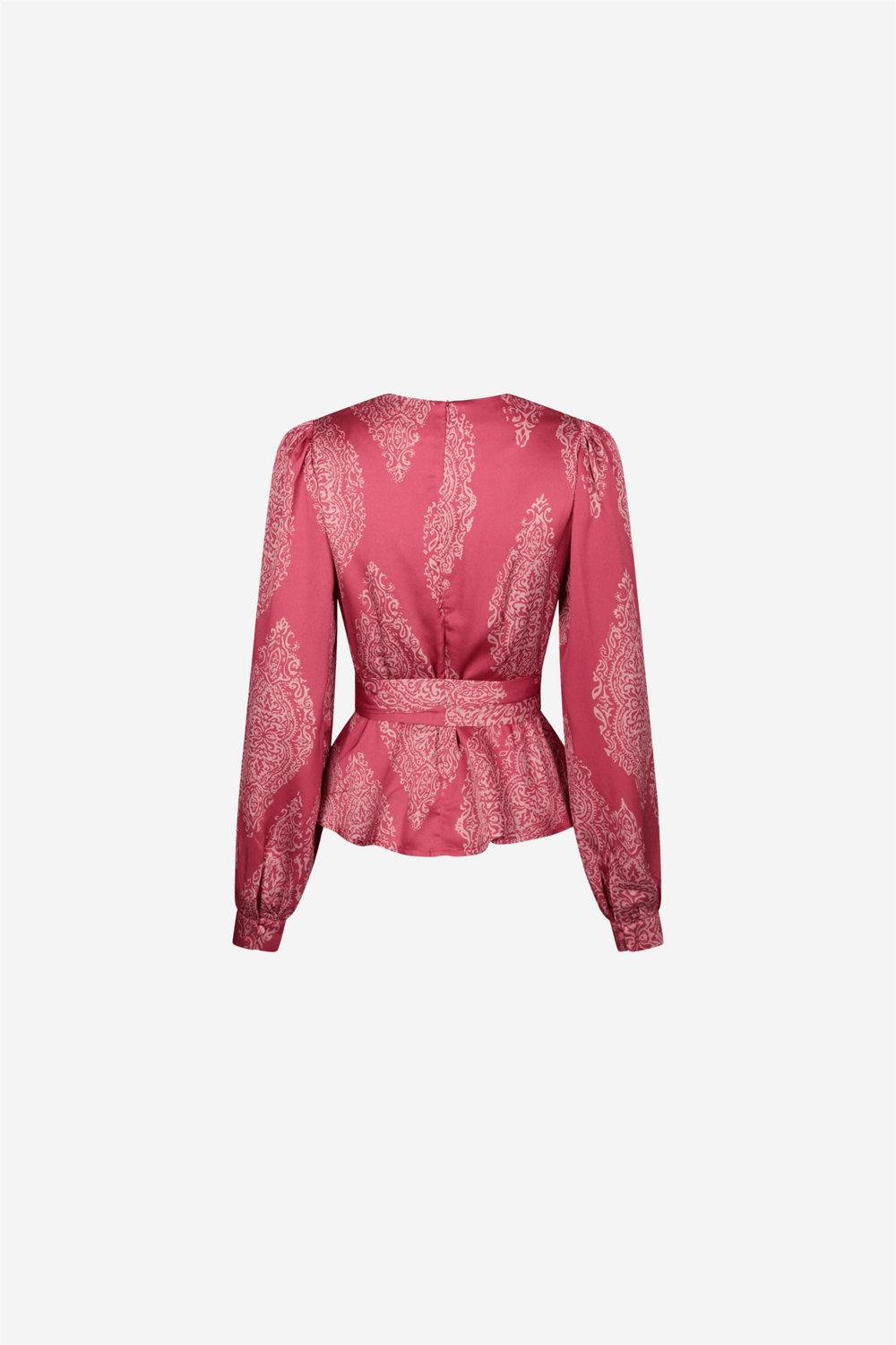 Neo Noir Bluser & Skjorter Rista Paisley Drop Blouse Cherry Pink