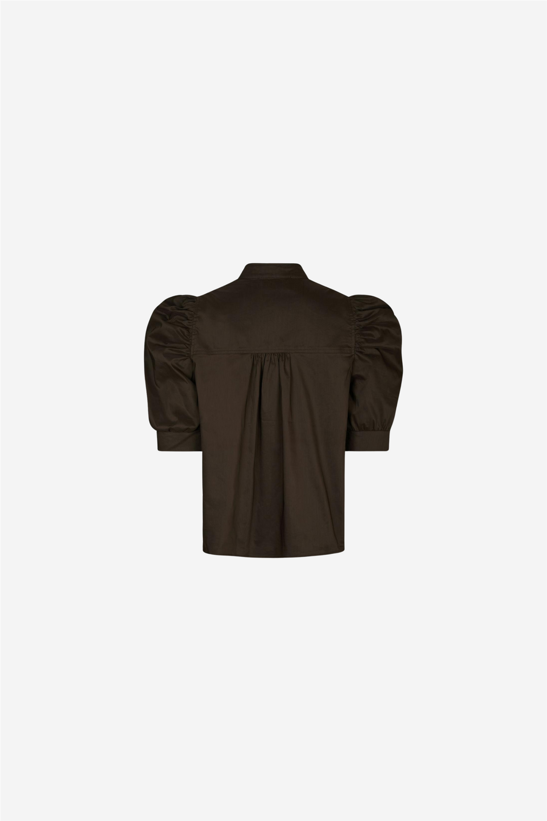 Neo Noir Bluser & Skjorter Roella Poplin Blouse Chocolate Brown