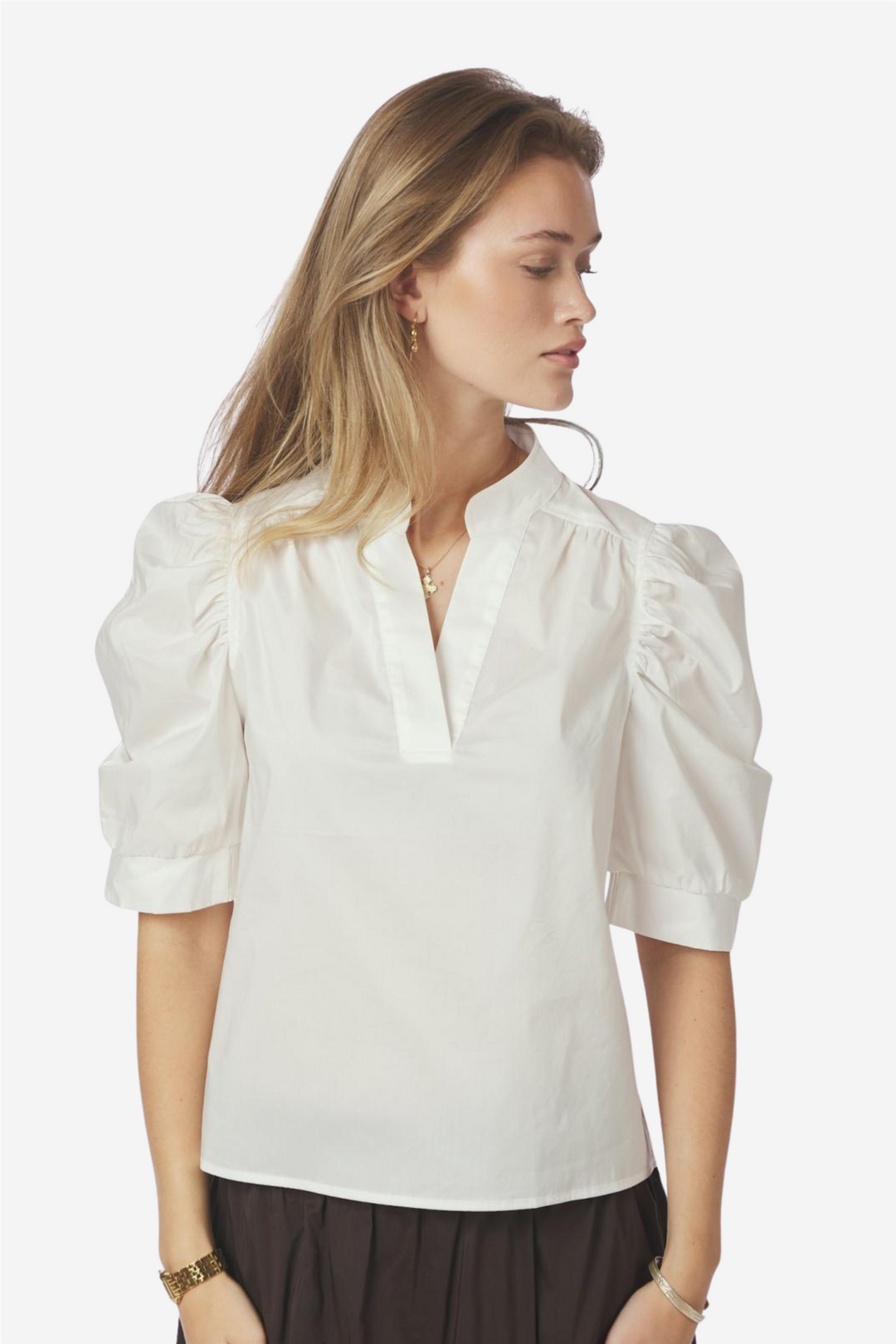 Neo Noir Bluser & Skjorter Roella Poplin Bluse White
