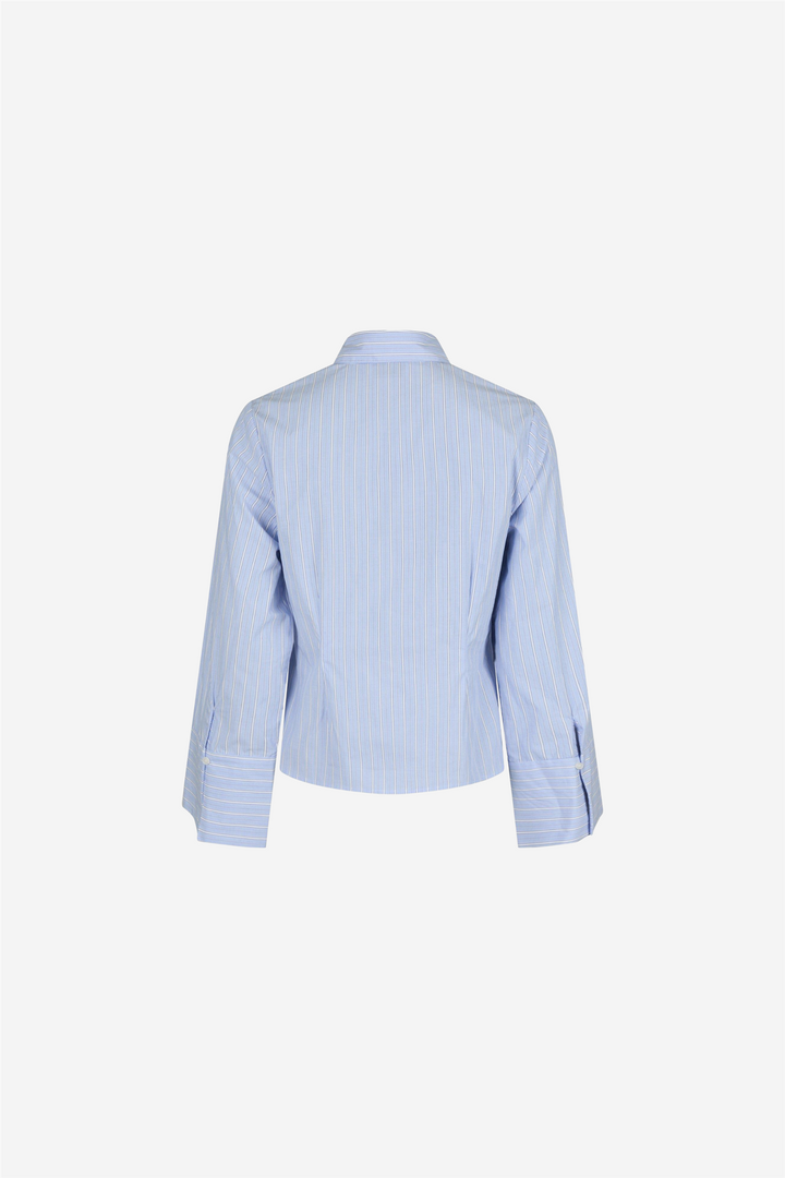 Neo Noir Bluser & Skjorter Rosa Stripe Shirt Light Blue