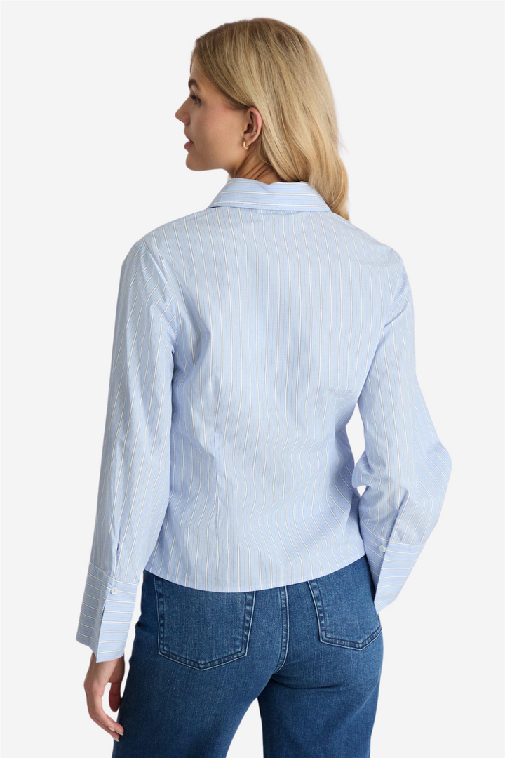 Neo Noir Bluser & Skjorter Rosa Stripe Shirt Light Blue