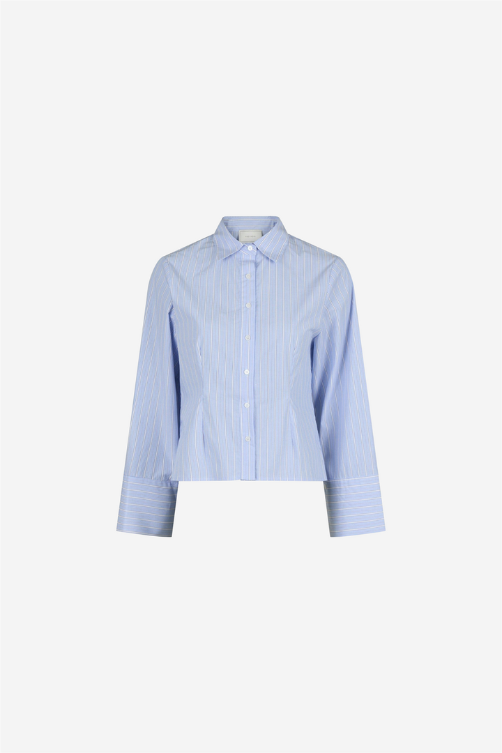 Neo Noir Bluser & Skjorter Rosa Stripe Shirt Light Blue