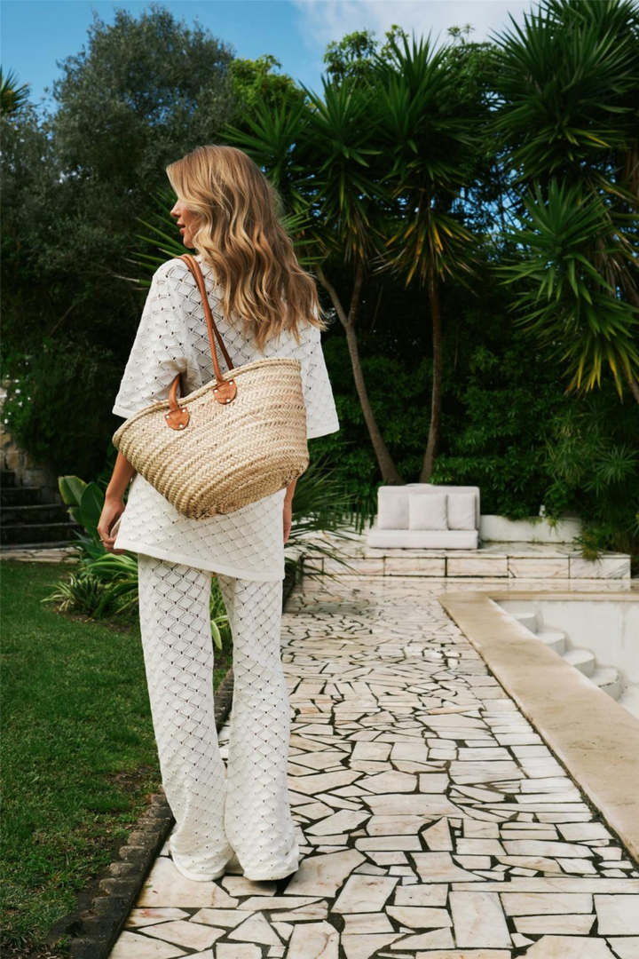 Neo Noir Bluser & Skjorter Sette Crochet Blouse Off White