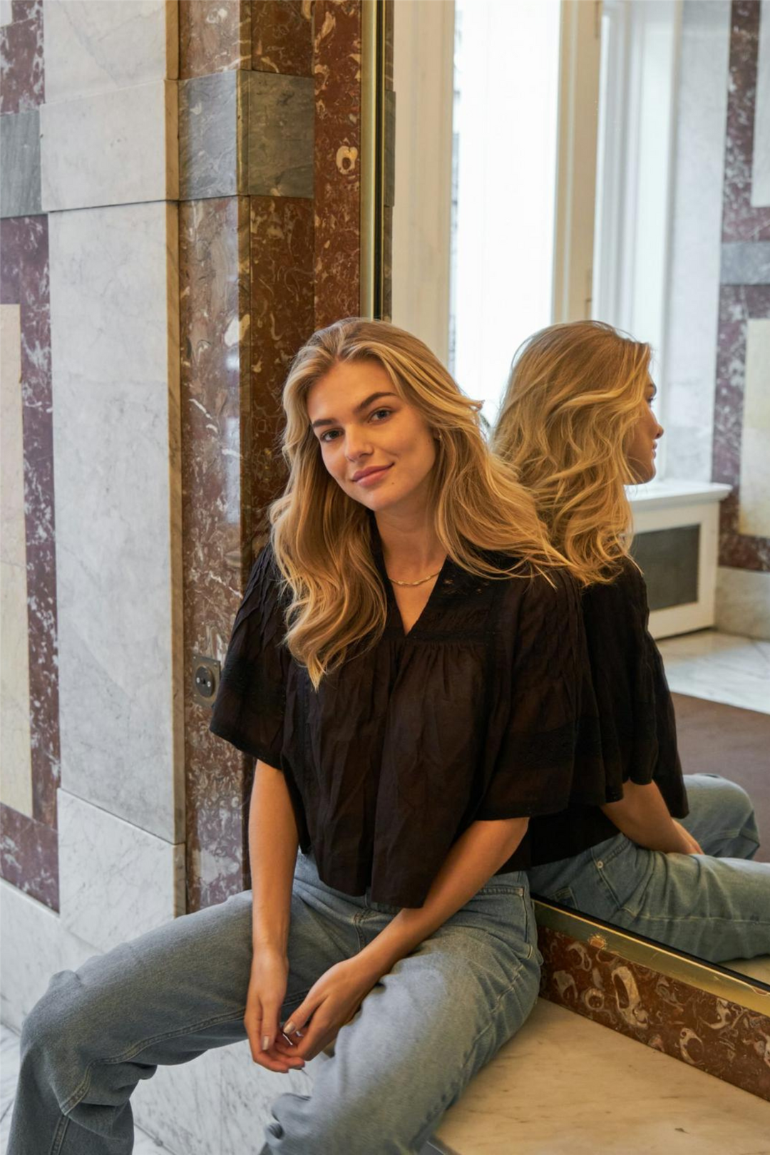 Neo Noir Bluser & Skjorter Siama S Voile Blouse Black