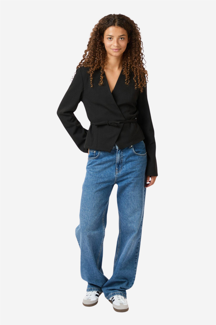 Neo Noir Bluser & Skjorter Simmi Wrap Blouse Black