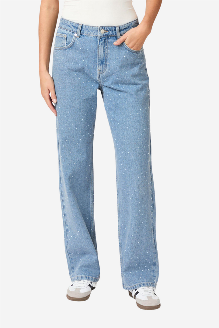 Neo Noir Bukser & jeans Simona Bedazzled Pants Stonewash