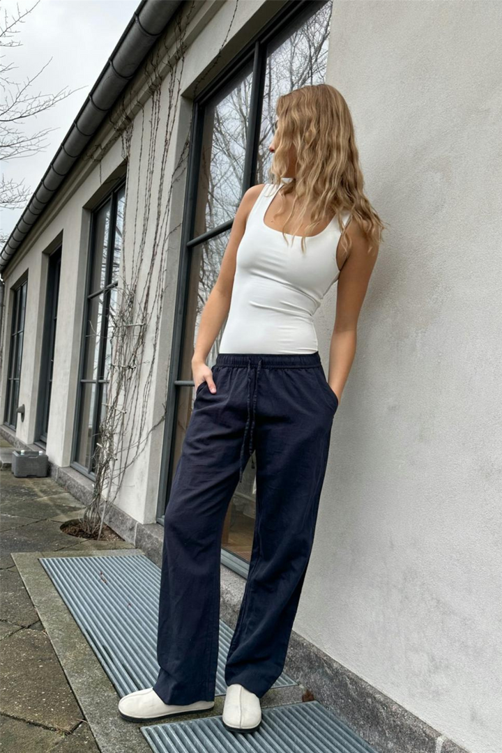 Neo Noir Bukser & jeans Sonar Linen Pants Navy