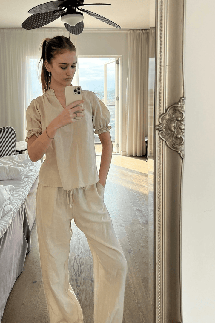 Neo Noir Bukser & jeans Sonar Linen Pants Sand