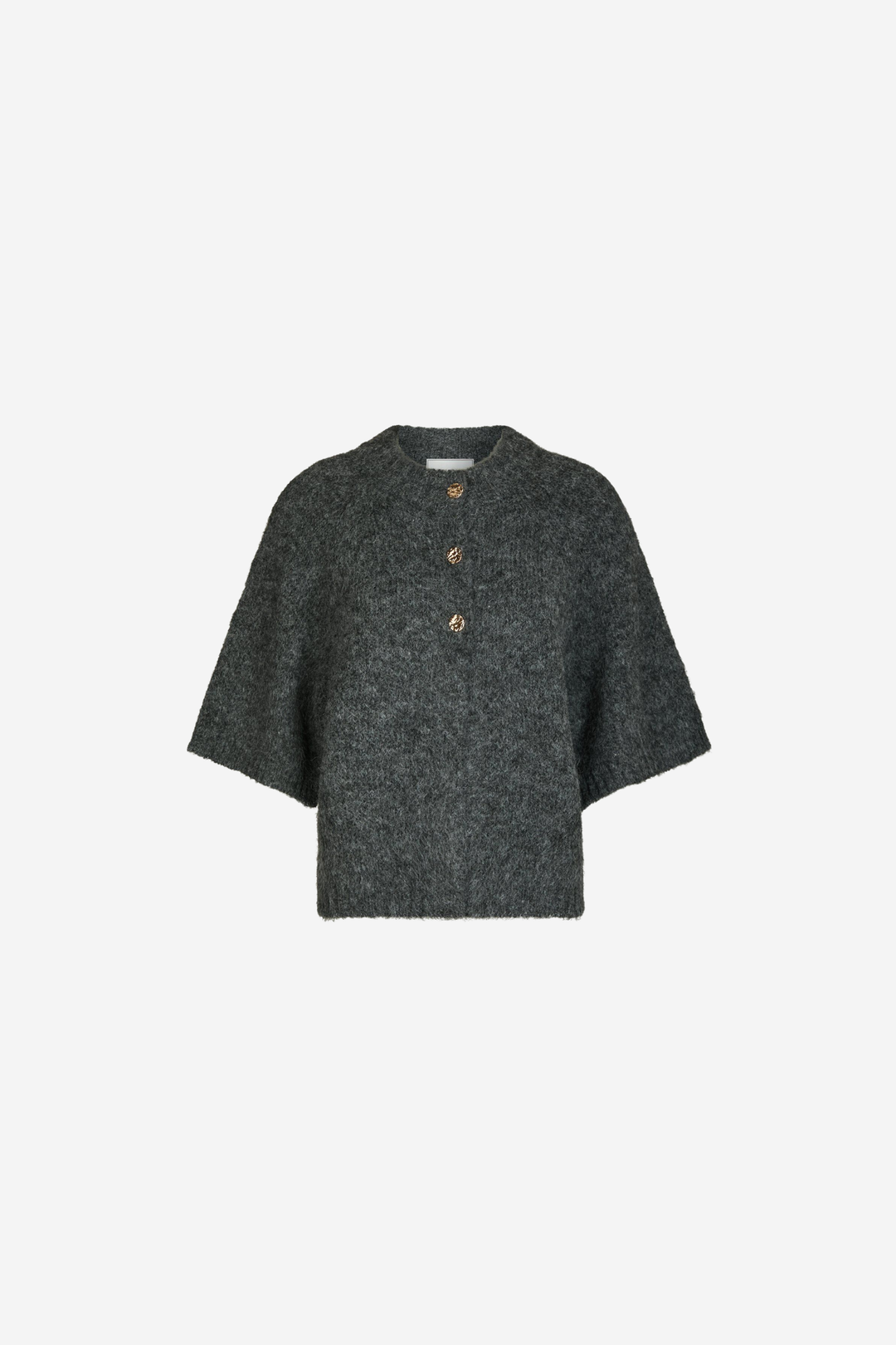 Neo Noir Genser & Cardigan Benuta Fluffy Cardigan Antracit Melange