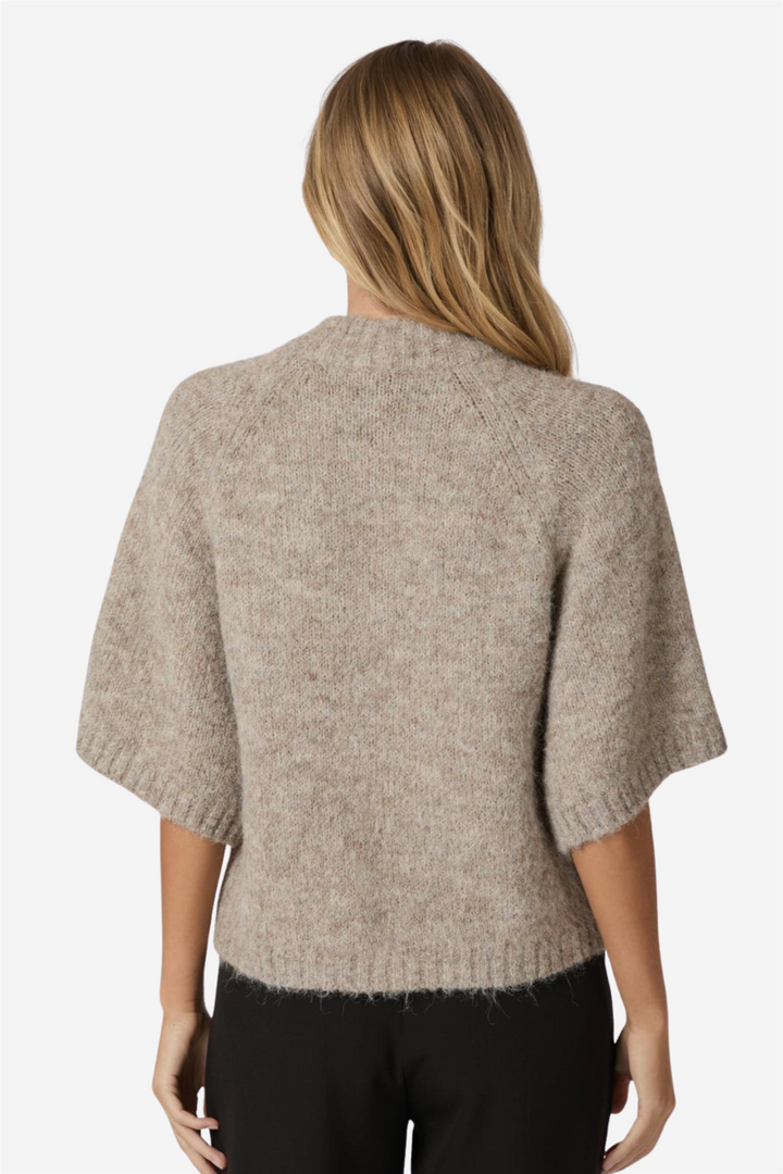 Neo Noir Genser &amp; Cardigan Benuta Fluffy Knit Cardigan Beige Melange