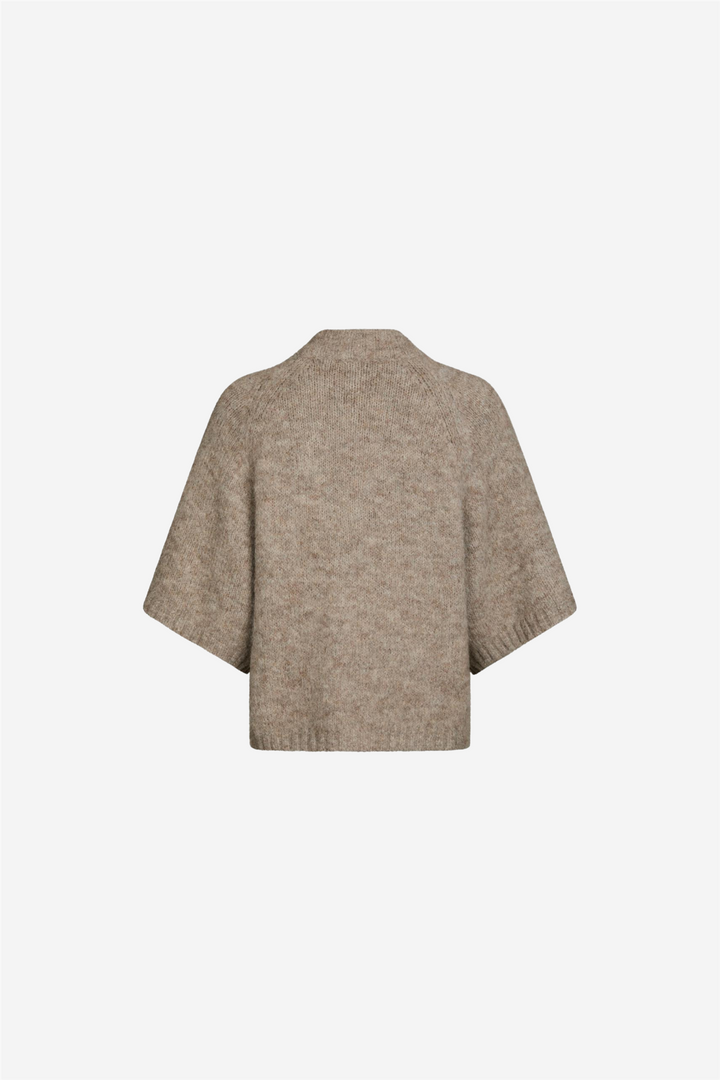 Neo Noir Genser &amp; Cardigan Benuta Fluffy Knit Cardigan Beige Melange