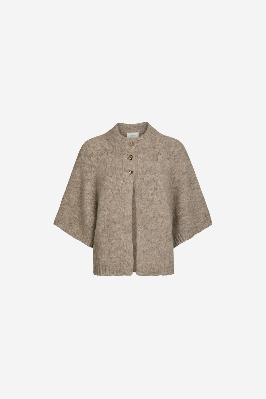 Neo Noir Genser &amp; Cardigan Benuta Fluffy Knit Cardigan Beige Melange