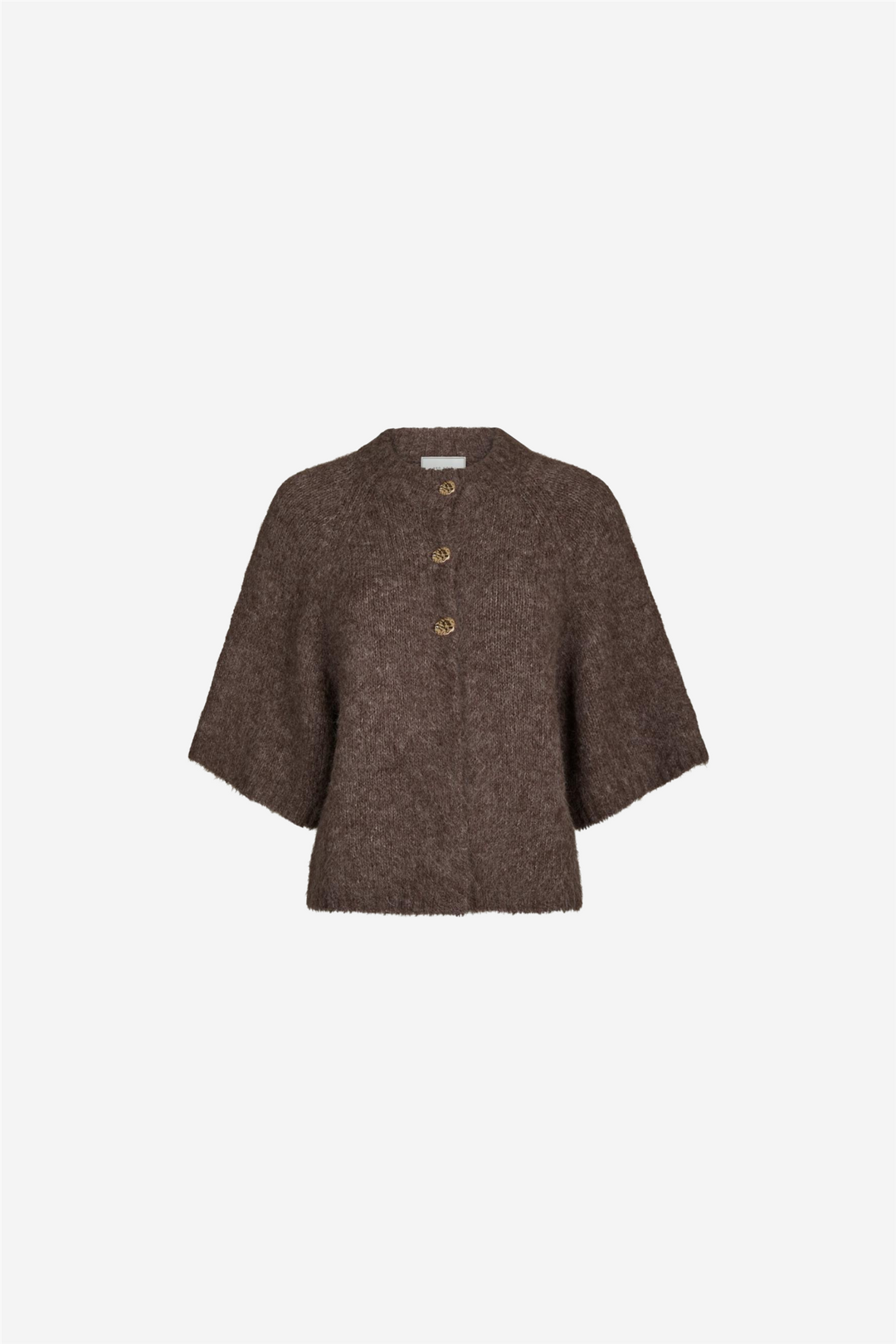 Neo Noir Genser & Cardigan Benuta Fluffy Knit Cardigan Light Brown