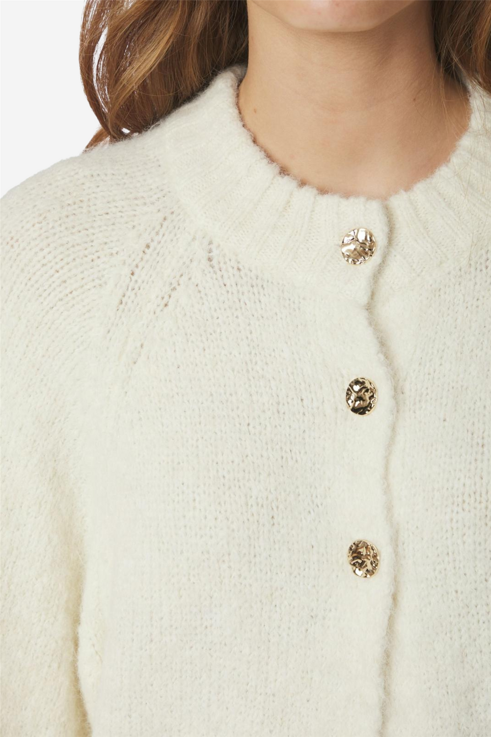 Neo Noir Genser & Cardigan Benuta Fluffy Knit Cardigan Off White