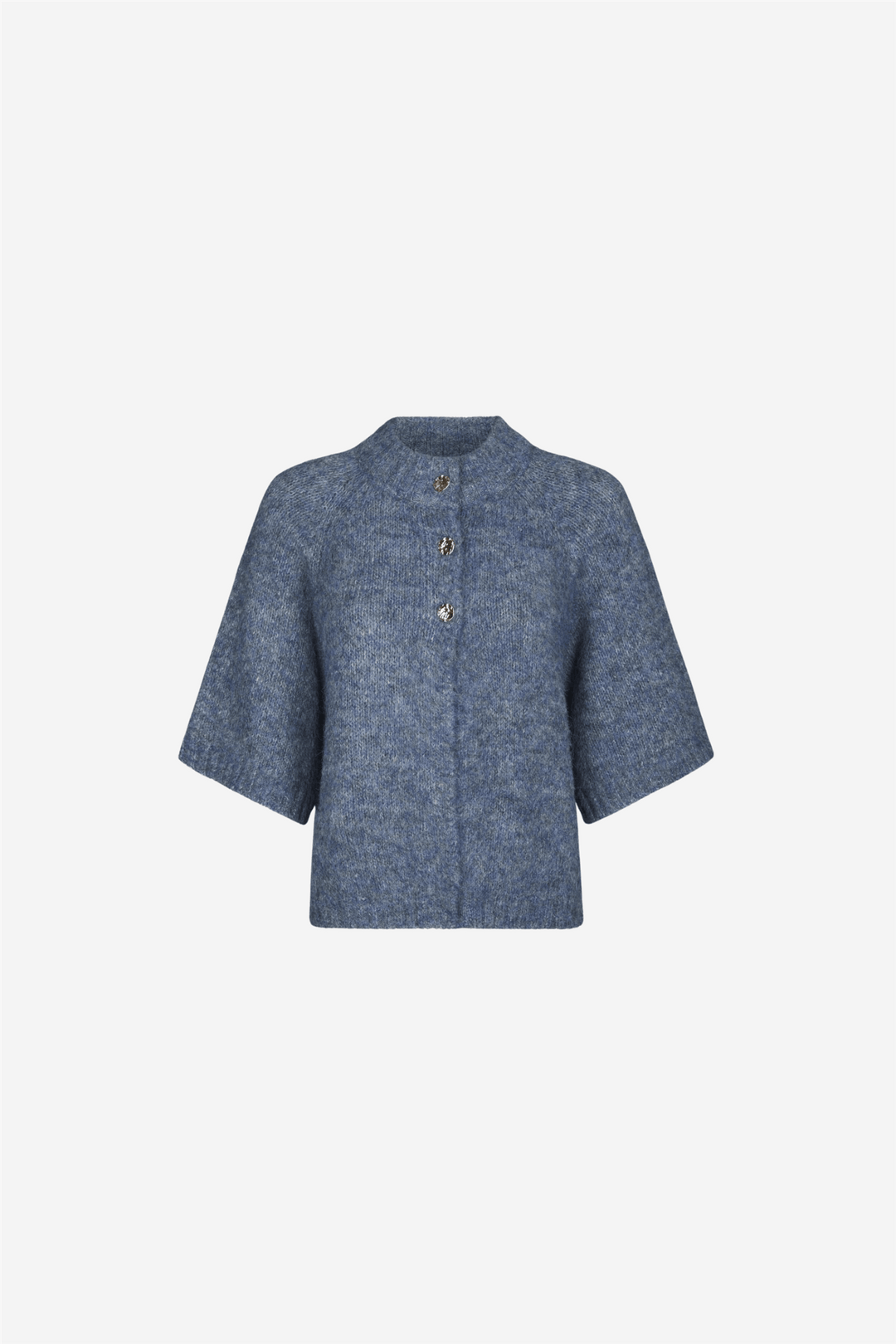 Neo Noir Genser & Cardigan Benuta Fluffy Knit Cardigan Smoke Blue