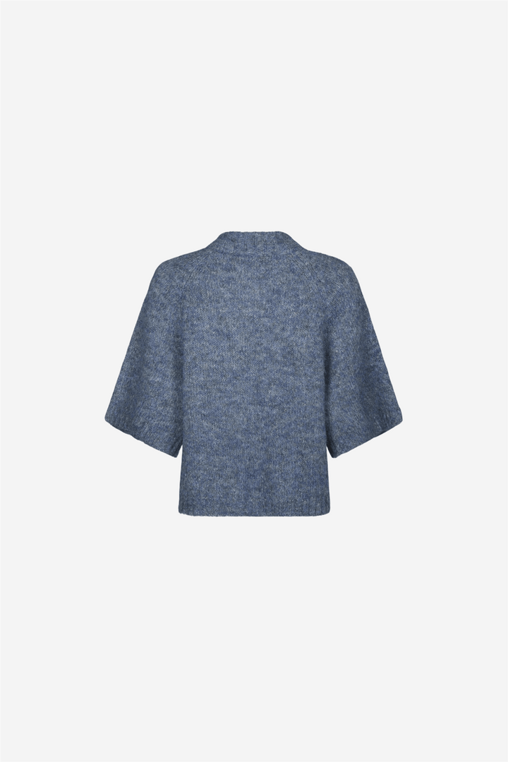 Neo Noir Genser &amp; Cardigan Benuta Fluffy Knit Cardigan Smoke Blue