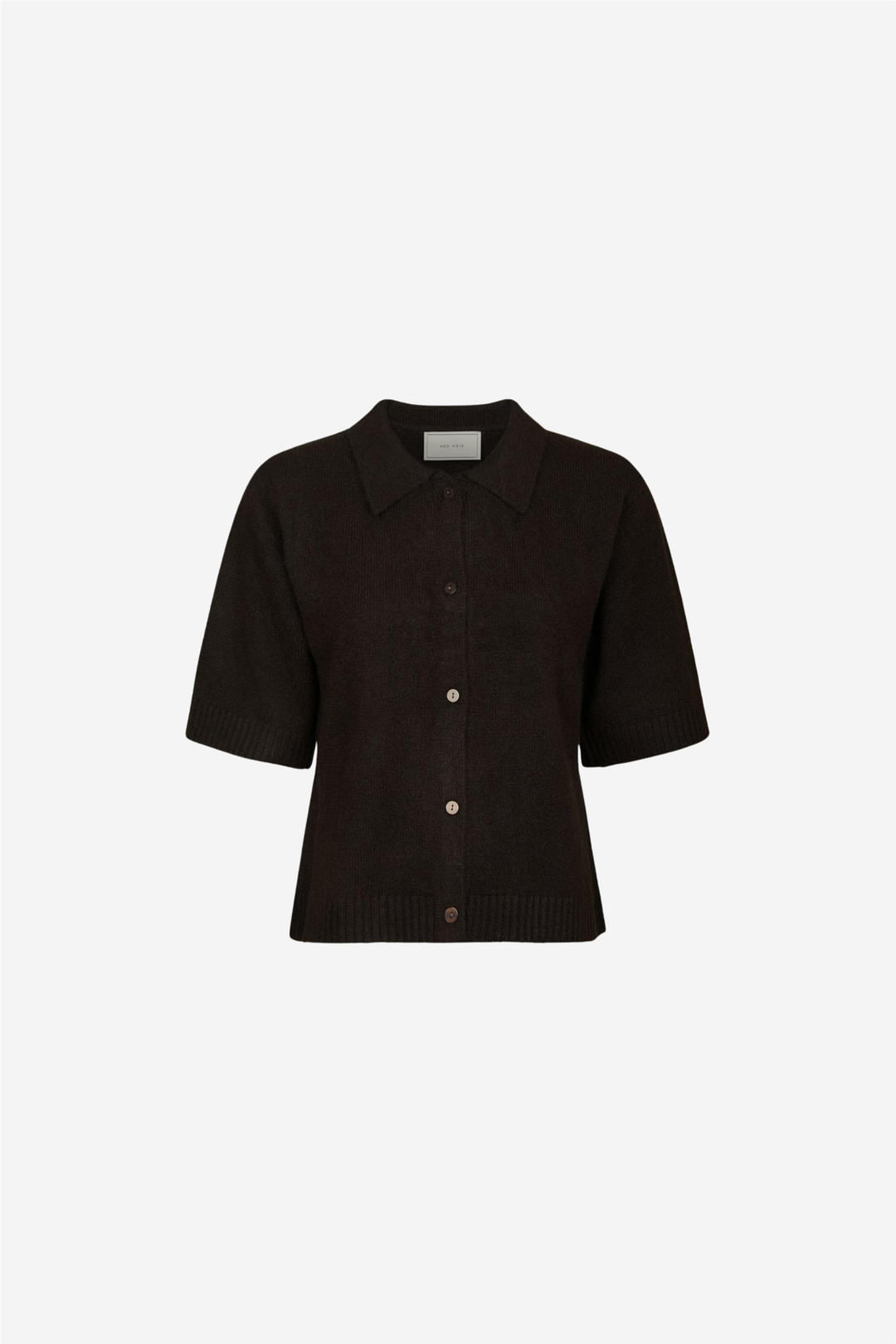 Neo Noir Genser & Cardigan Cunna Knit Blouse Dark Brown