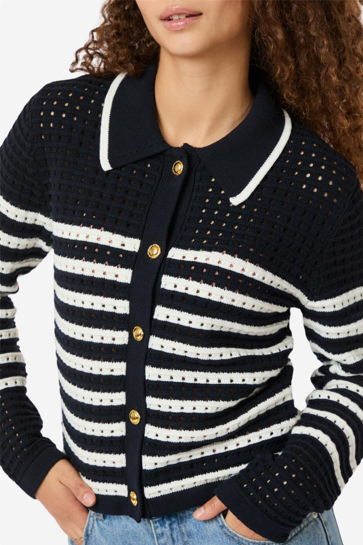 Neo Noir Genser & Cardigan Effie Knit Cardigan Navy