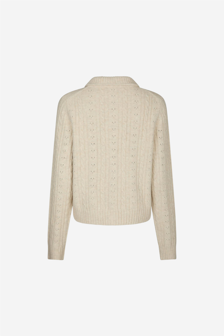 Neo Noir Genser & Cardigan Emelie Knit Cardigan Ivory