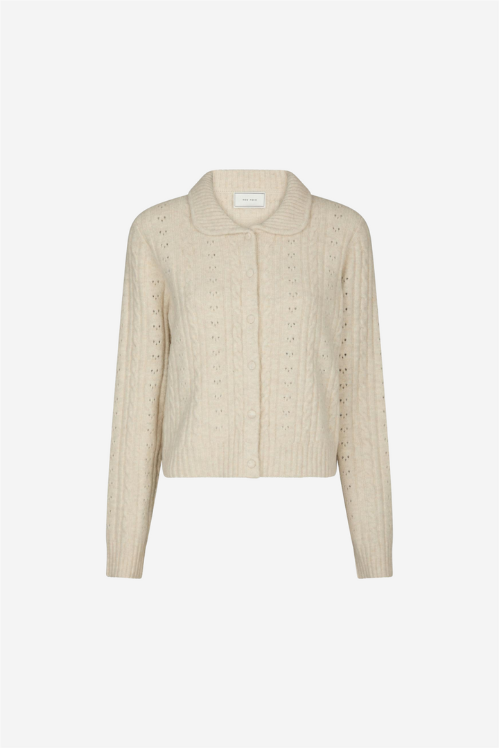 Neo Noir Genser & Cardigan Emelie Knit Cardigan Ivory