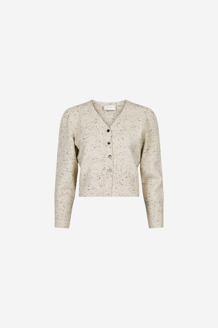 Neo Noir Genser & Cardigan Hunter Multi Knit Cardigan Beige Melange