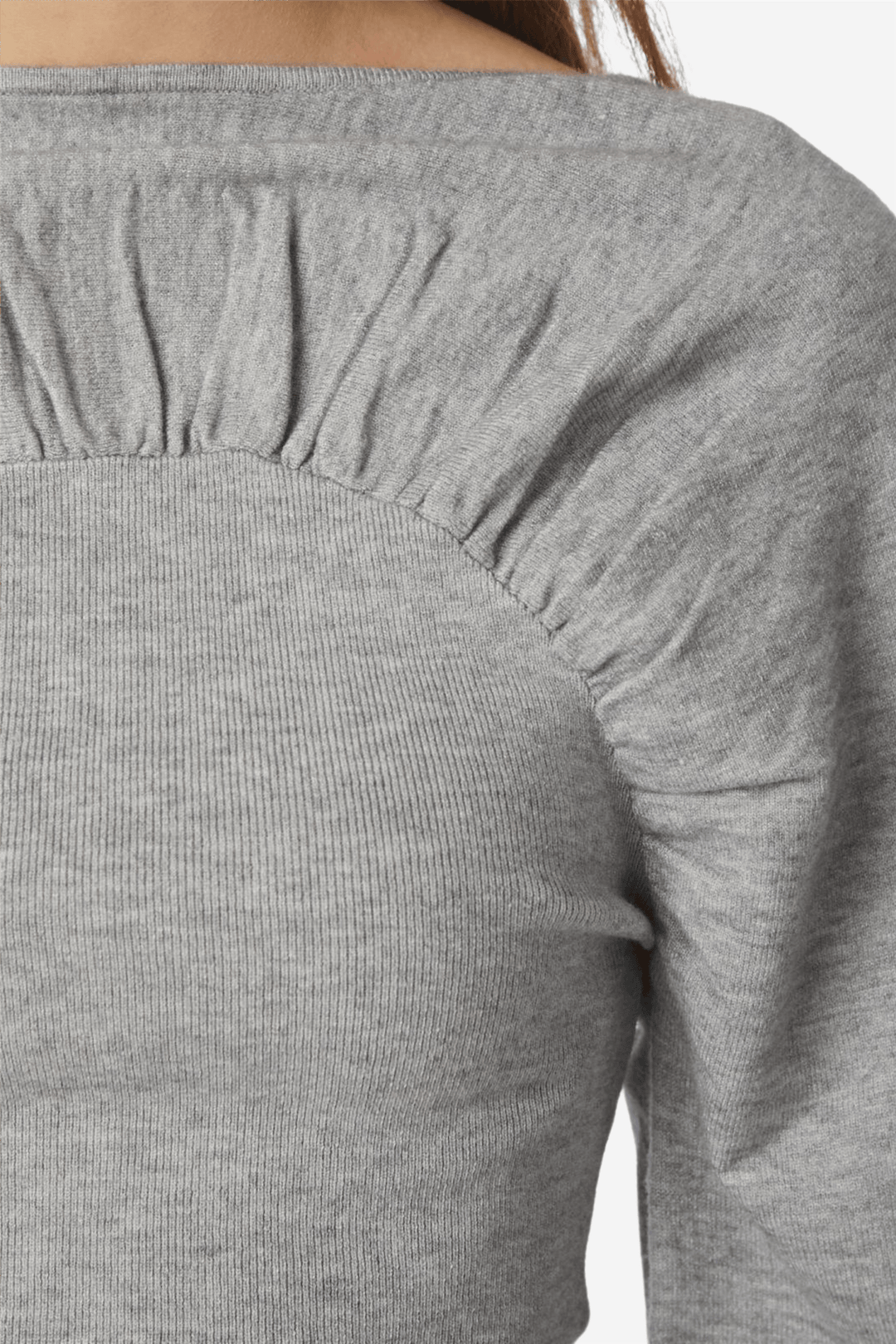 Neo Noir Genser &amp; Cardigan Kaiba Knit Blouse Light Grey Melange