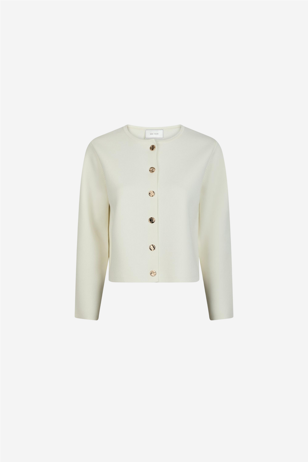 Neo Noir Genser & Cardigan Limi Smooth Knit Cardigan	Off White