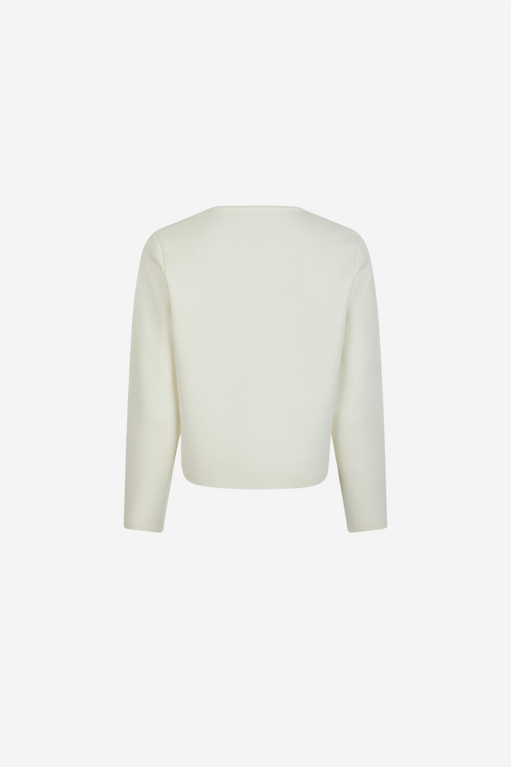 Neo Noir Genser & Cardigan Limi Smooth Knit Cardigan	Off White