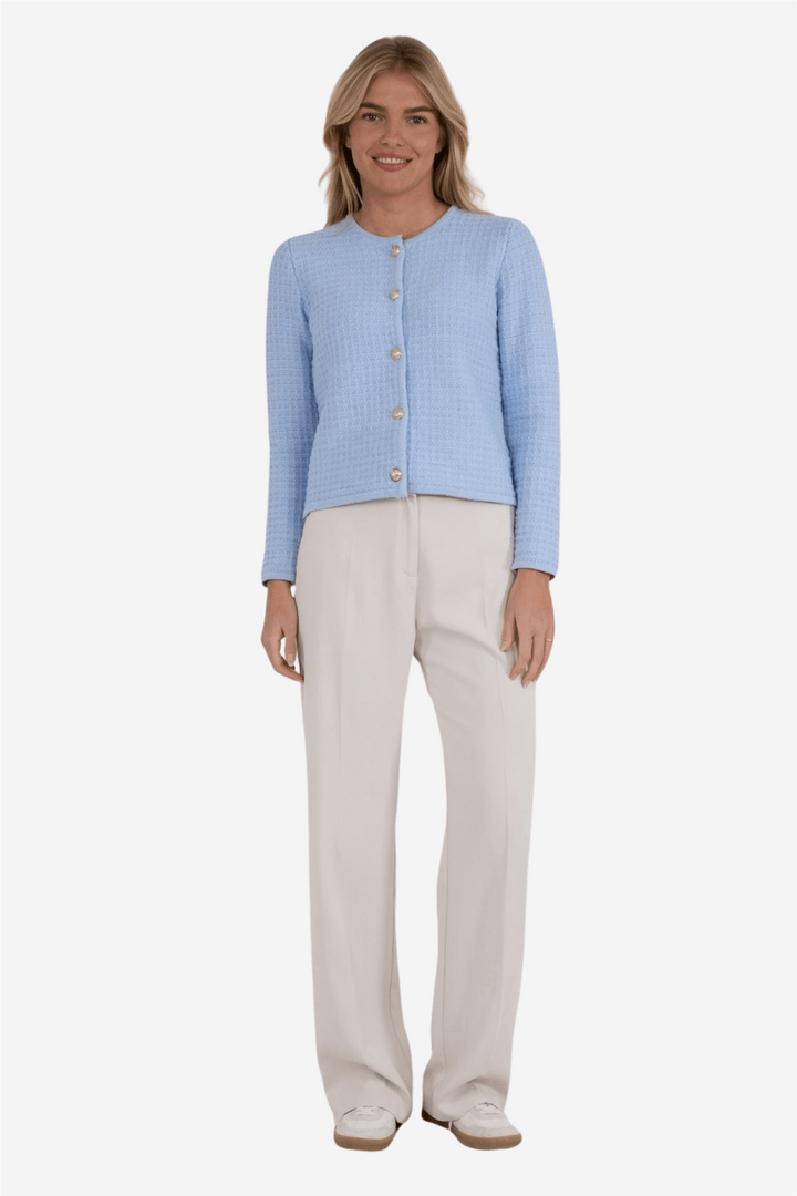 Neo Noir Genser & Cardigan Limone Knit Jacket Light Blue