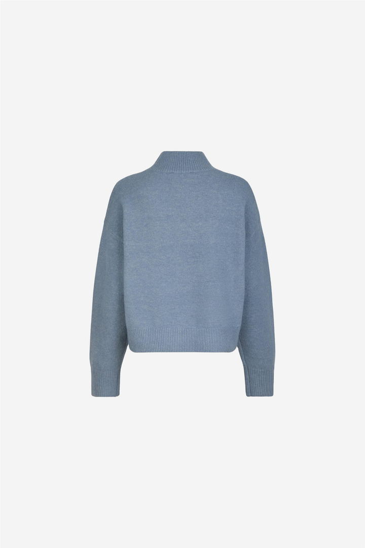 Neo Noir Genser & Cardigan Paulina Knit Blouse Smoke Blue