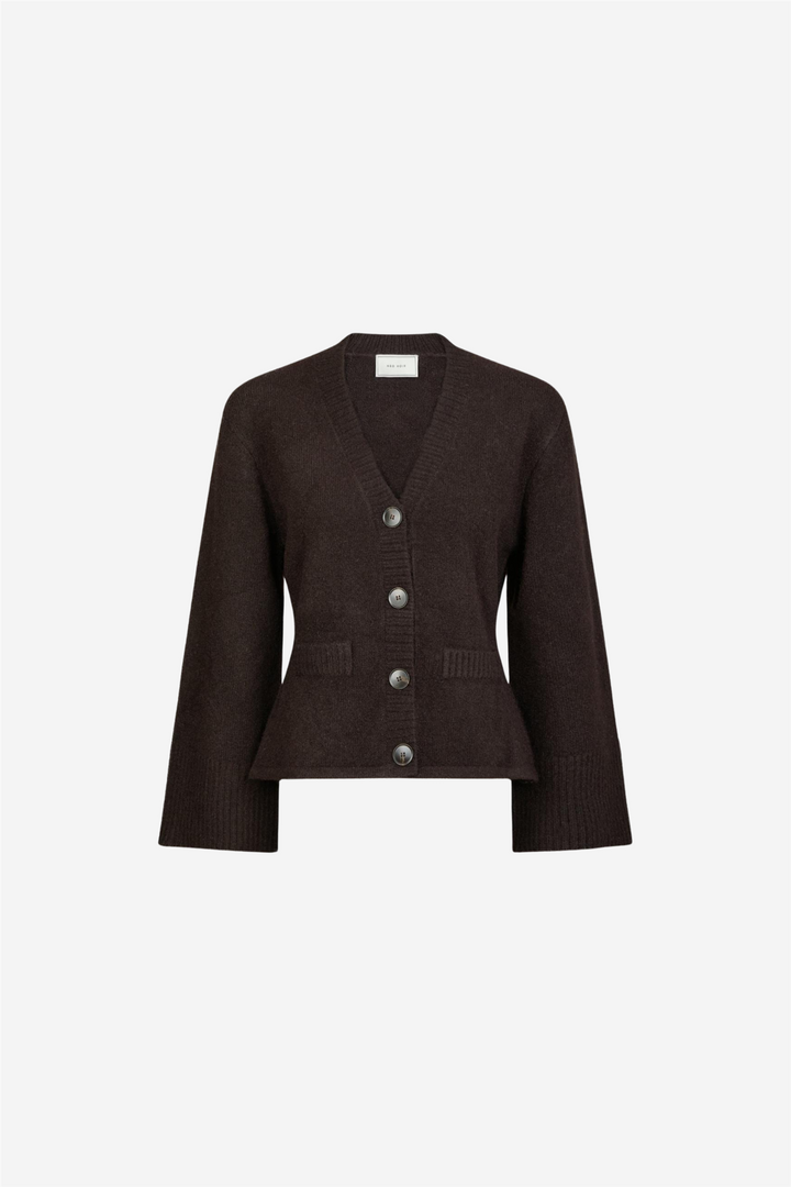 Neo Noir Genser & Cardigan Pixie Knit Cardigan Dark Brown