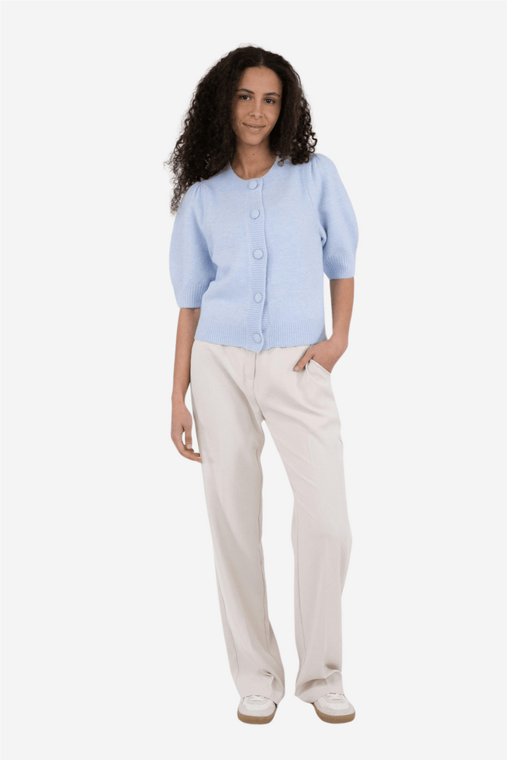 Neo Noir Genser & Cardigan Trudy Knit Cardigan Light Blue