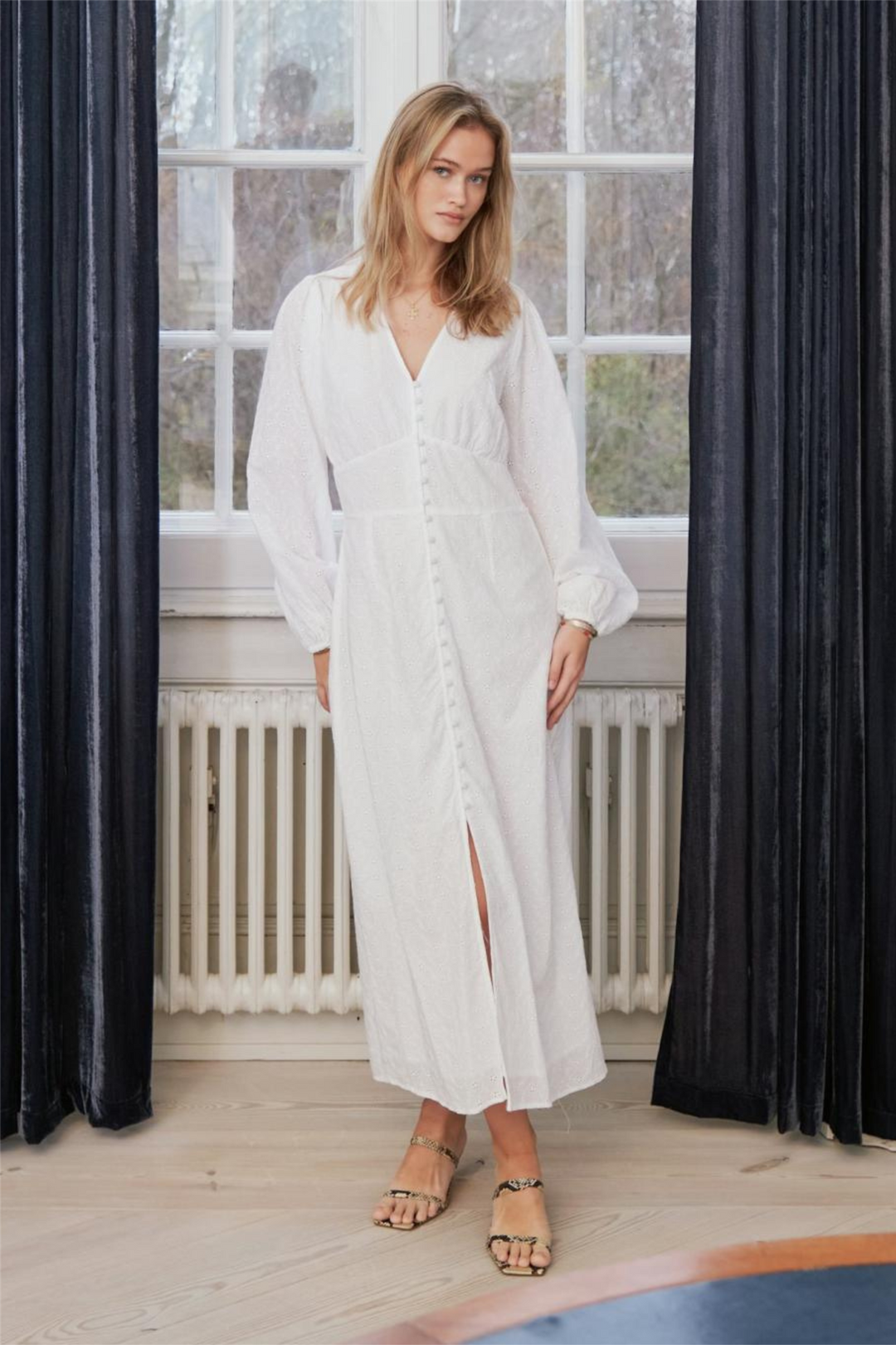 Neo Noir Kjoler & jumpsuits Alto Embroidery Dress White