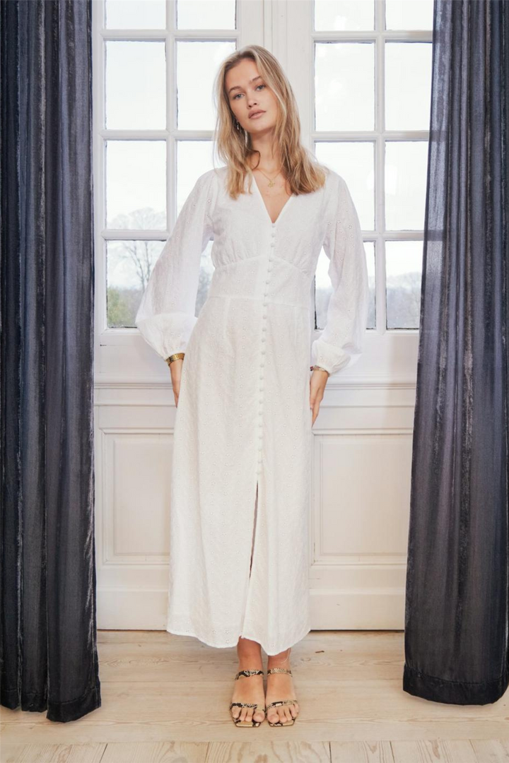 Neo Noir Kjoler & jumpsuits Alto Embroidery Dress White