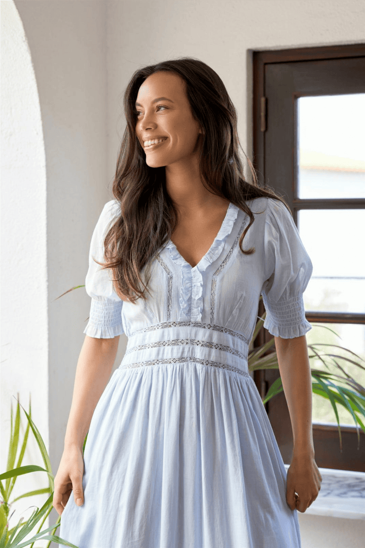 Neo Noir Kjoler &amp; jumpsuits Alvina S Voile Dress Light Blue