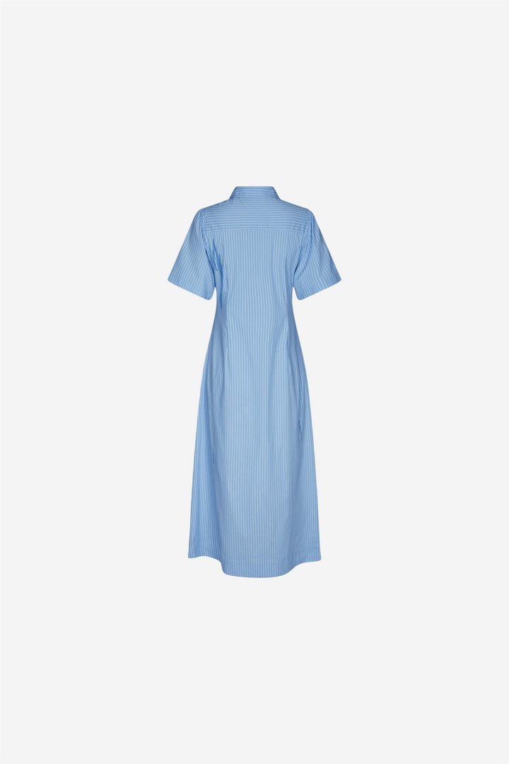 Neo Noir Kjoler &amp; jumpsuits Baia Stripe Poplin Dress Light Blue