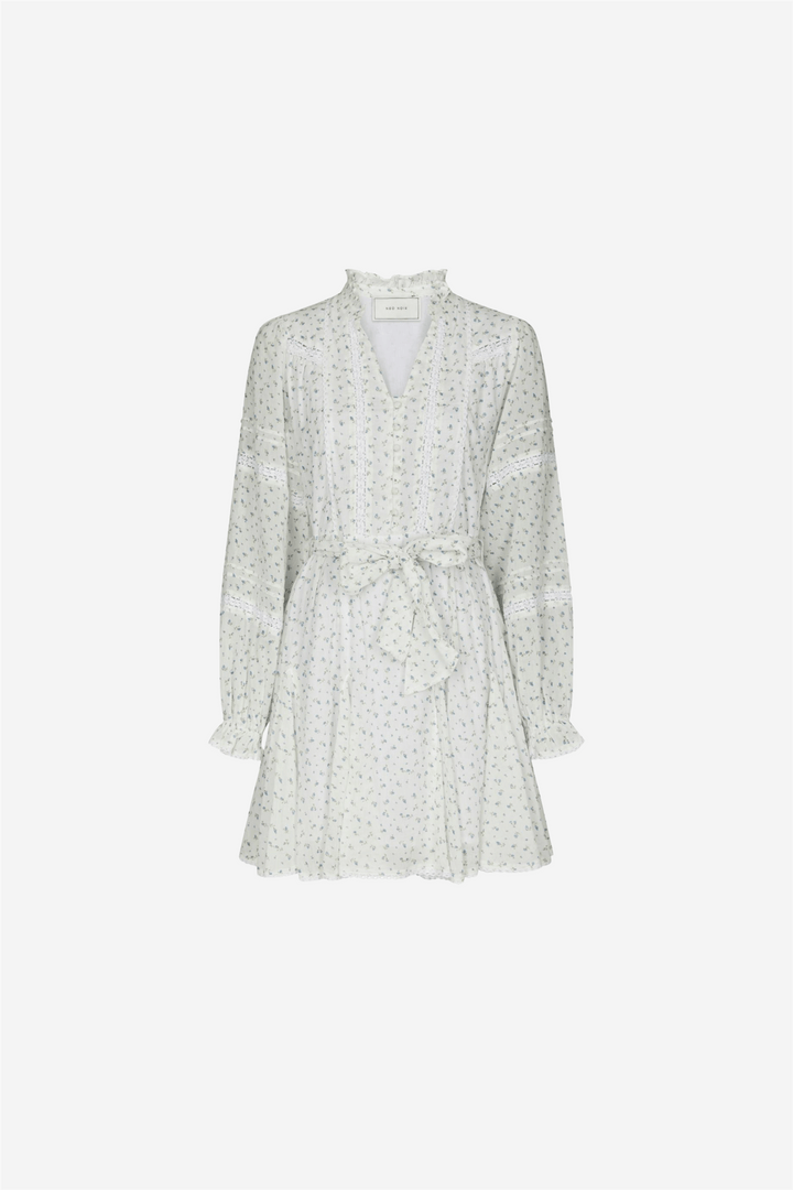 Neo Noir Kjoler & jumpsuits Birgitte Print Flower Dress Off White