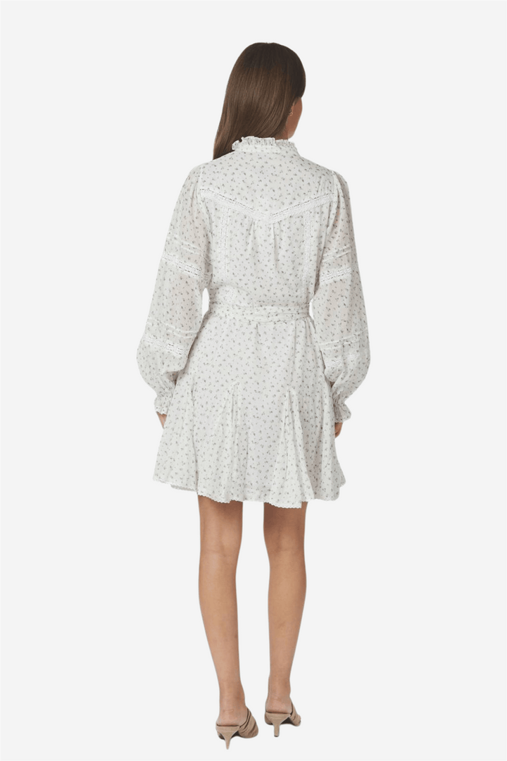 Neo Noir Kjoler & jumpsuits Birgitte Print Flower Dress Off White