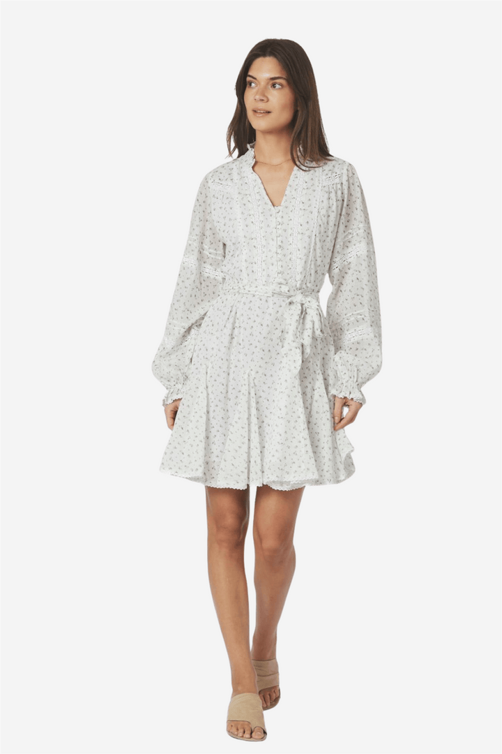 Neo Noir Kjoler & jumpsuits Birgitte Print Flower Dress Off White