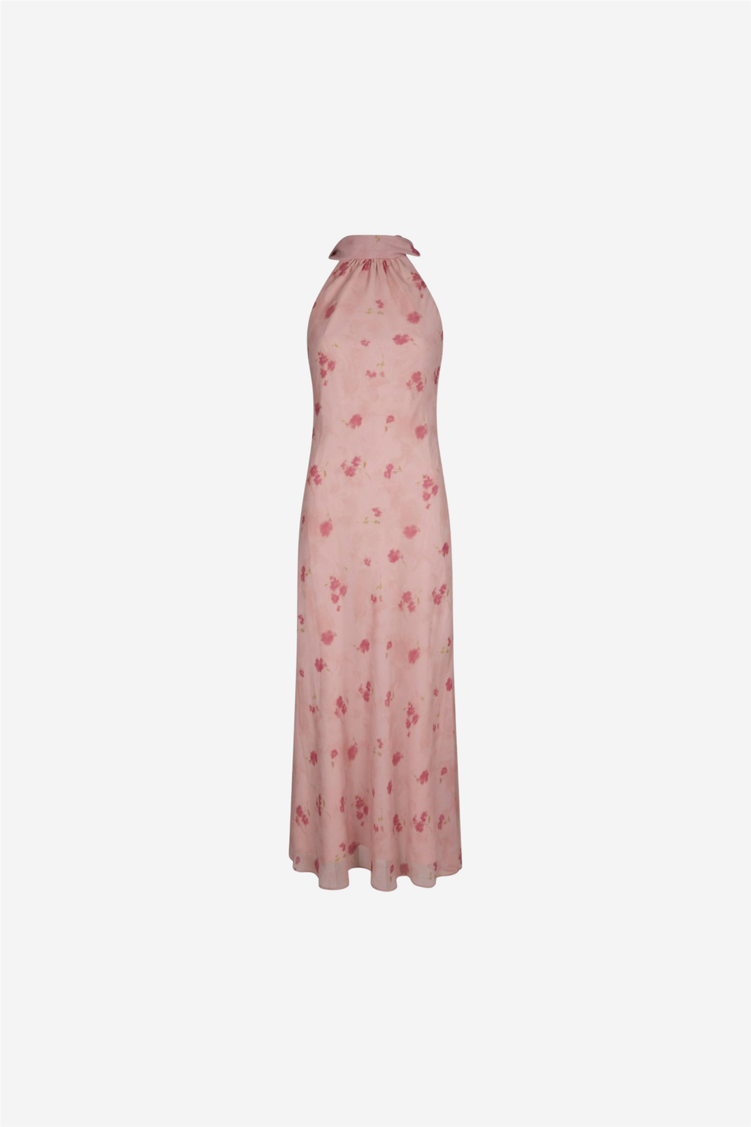 Neo Noir Kjoler & jumpsuits Fiona Blurred Flower Halter Neck Dress Light Pink
