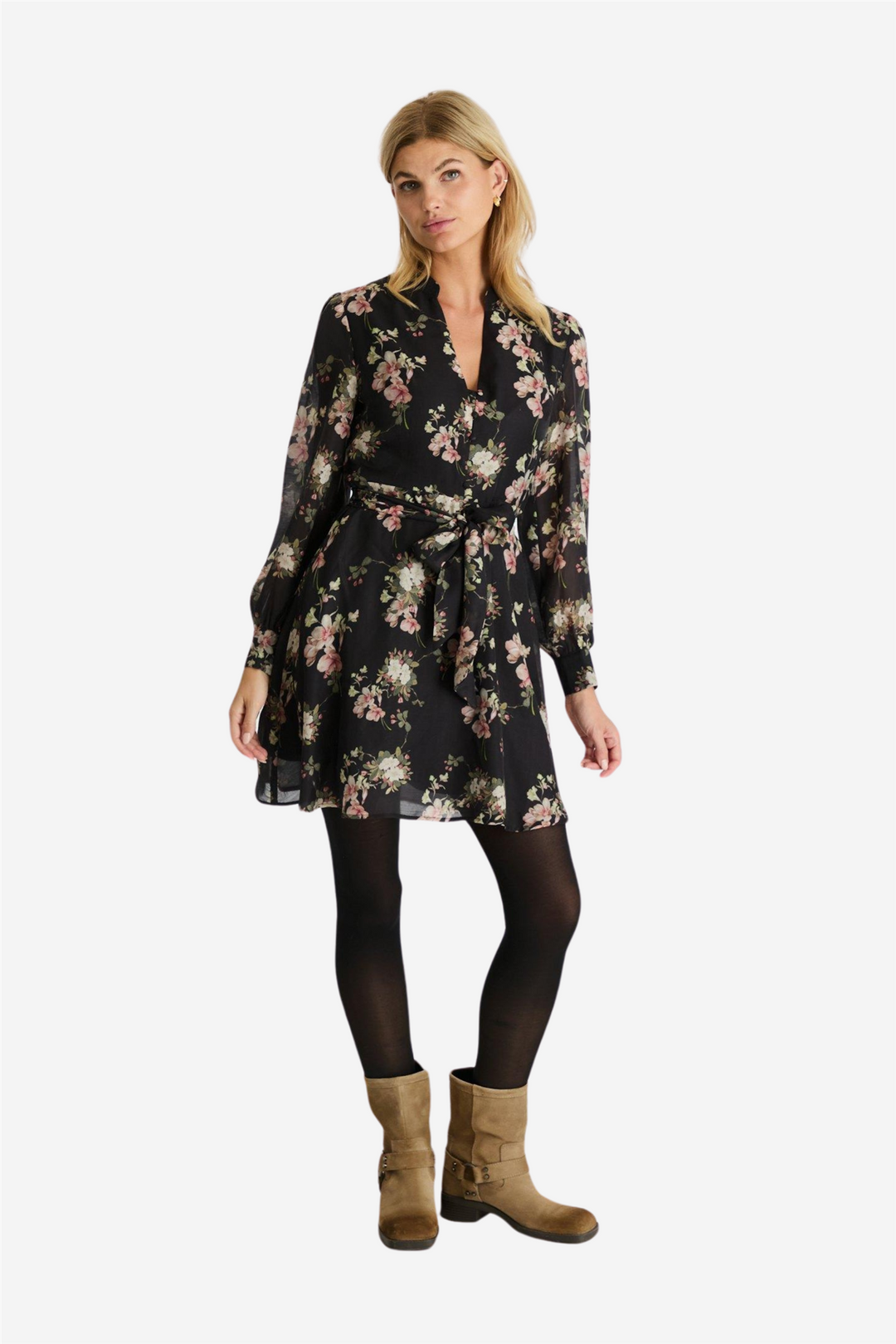 Neo Noir Kjoler & jumpsuits Heidi Print Flower Dress Black