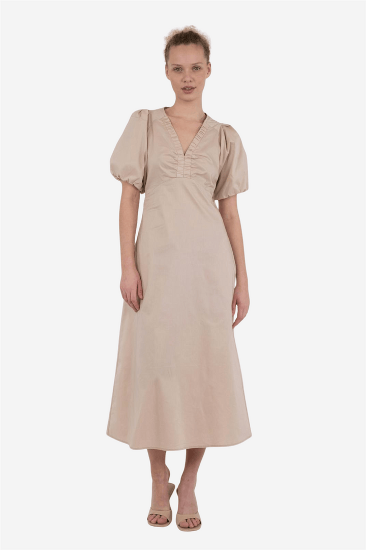 Neo Noir Kjoler & jumpsuits Illana Poplin Dress Dark Sand