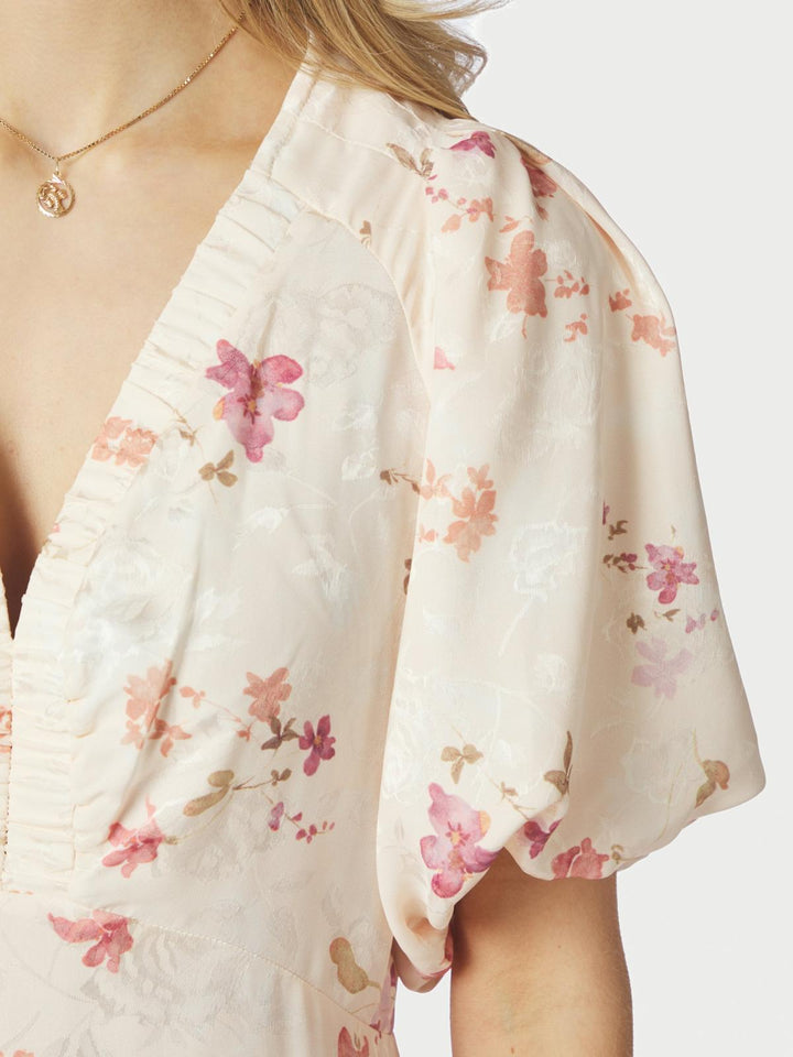 Neo Noir Kjoler &amp; jumpsuits Illana Sateen Print Dress Creme