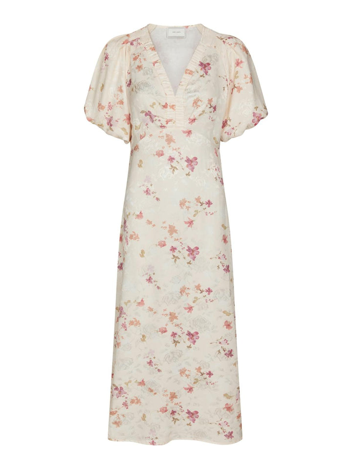 Neo Noir Kjoler &amp; jumpsuits Illana Sateen Print Dress Creme