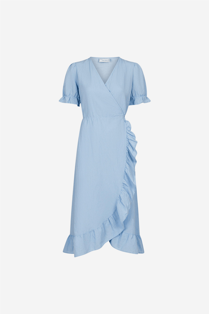 Neo Noir Kjoler & jumpsuits Marietta Linen Dress Light Blue