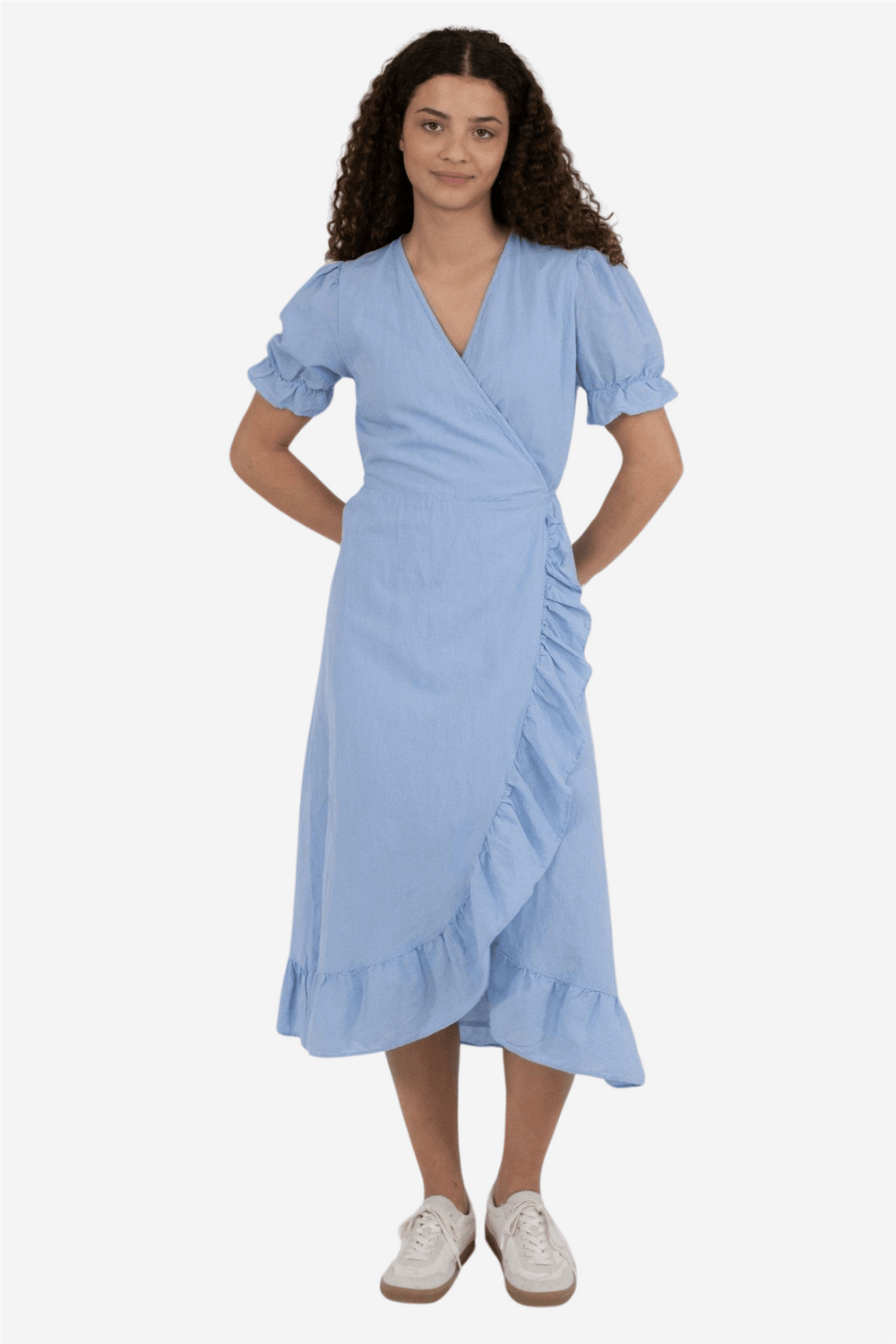 Neo Noir Kjoler & jumpsuits Marietta Linen Dress Light Blue