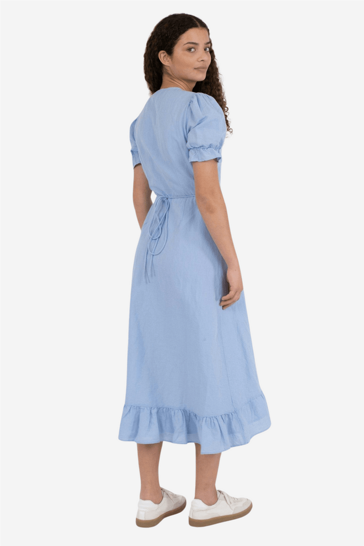 Neo Noir Kjoler & jumpsuits Marietta Linen Dress Light Blue