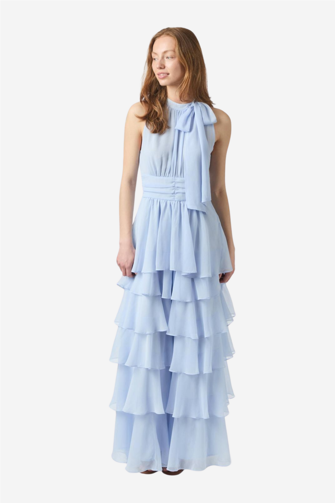 Neo Noir Kjoler & jumpsuits Marli Solid Chiffon Dress Light Blue