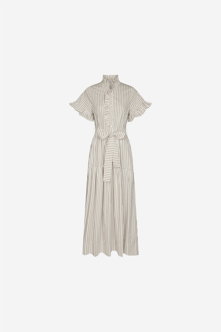 Neo Noir Kjoler & jumpsuits Nellie Wide Stripe Dress Ivory